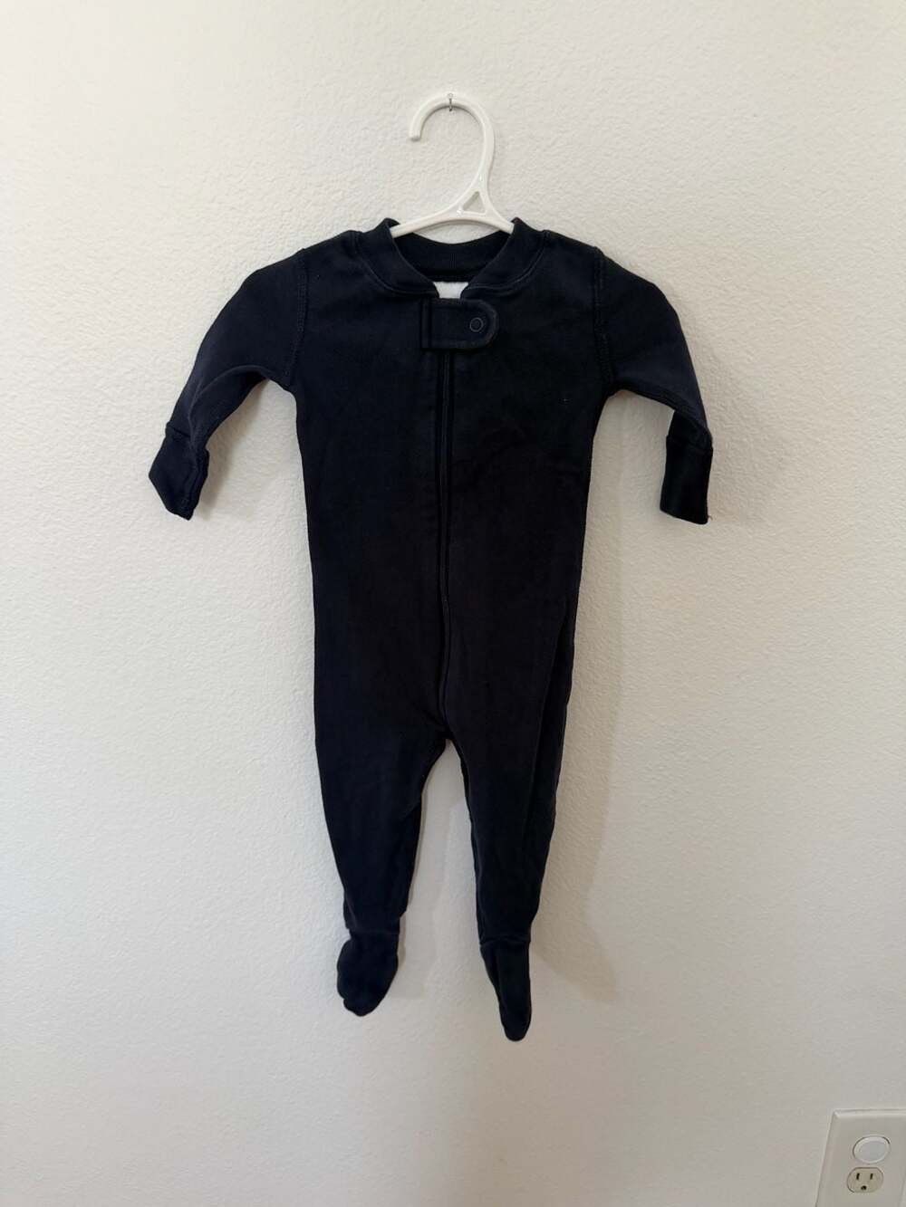 Hanna Andersson Organic Cotton Footed Zip Sleeper Black 0-3 Months